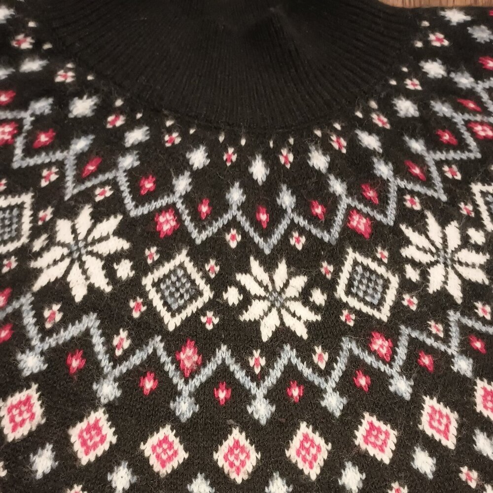 Nautica Size XXL Red and navy Fair Isle Sweater - Picture 4 of 13